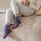 Ladies 3 Pair Multipack Fluffy Fleece Slipper Bed Socks with Non Slip Grips