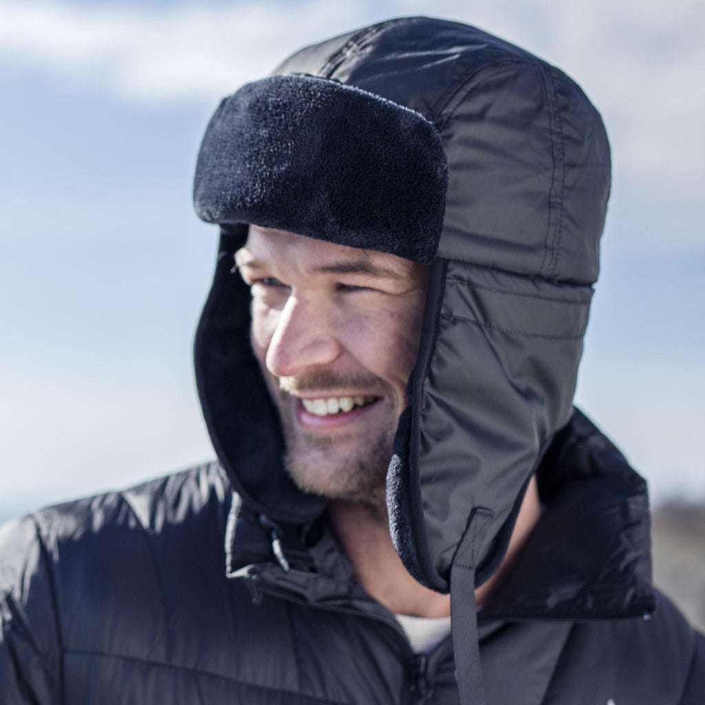 Mens Waterproof Fleece Lined Winter Thermal Trooper Trapper Hat