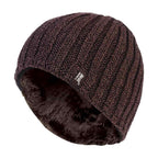Mens 3.4 TOG Soft Fleece Lined Ribbed Knitted Thermal Winter Hat