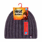 Mens 3.4 TOG Soft Fleece Lined Ribbed Knitted Thermal Winter Hat