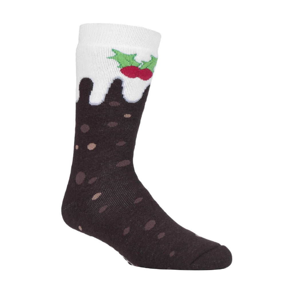Mens Christmas Non Slip Thermal Slipper Socks with Grippers