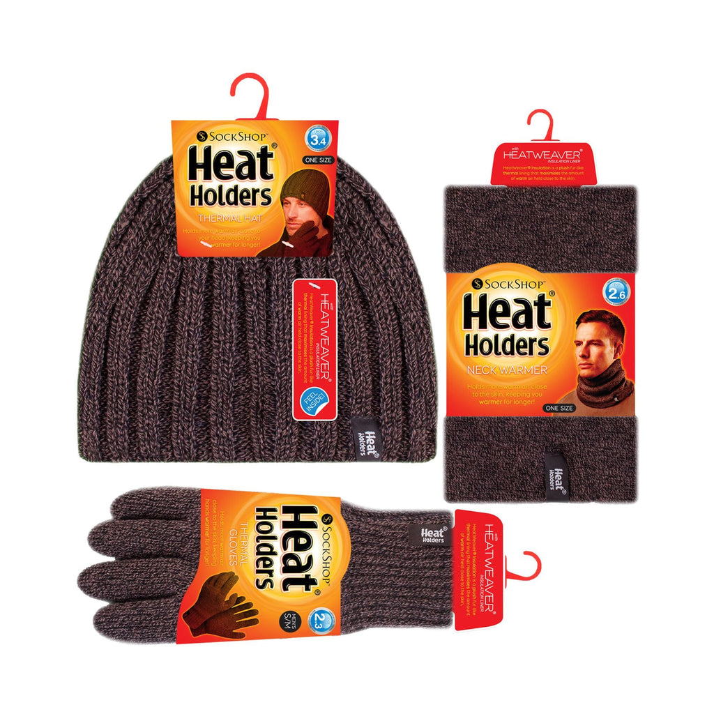 Mens Thermal Winter Hat, Gloves  & Neck Warmer Set