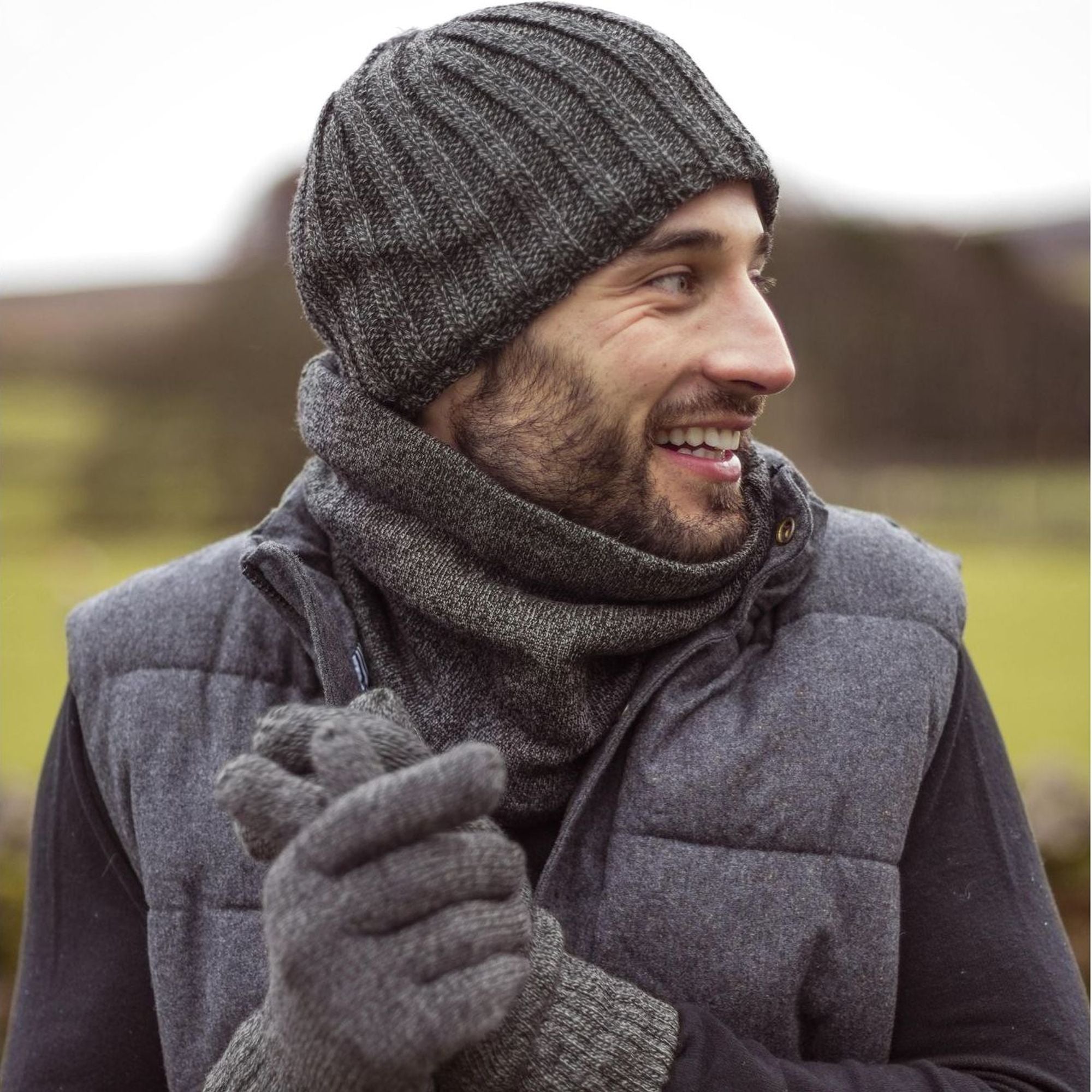 Mens Thermal Winter Hat, Gloves  & Neck Warmer Set
