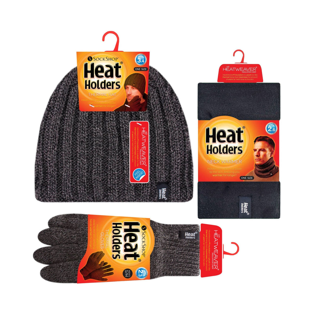 Mens Thermal Winter Hat, Gloves  & Neck Warmer Set