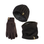 Mens Thermal Winter Hat, Gloves  & Neck Warmer Set