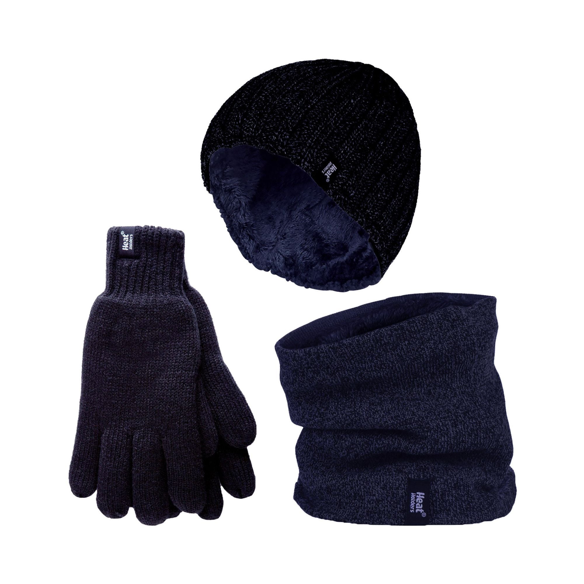Mens Thermal Winter Hat, Gloves  & Neck Warmer Set