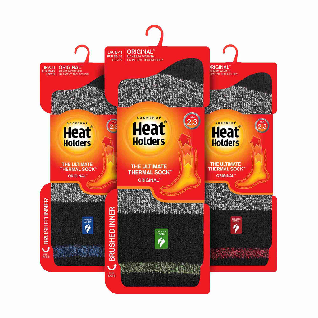 3 Pack Mens Insulated Thermal Socks for Winter