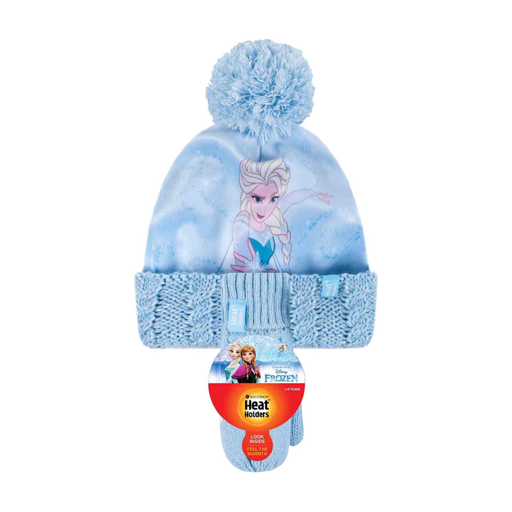 Girls Disney Thermal Hat & Gloves Set for Winter