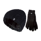 Ladies Fleece Lined Thermal Hat & Gloves Set for Winter
