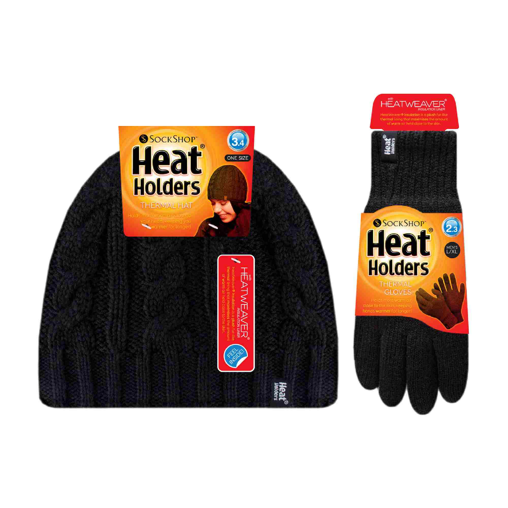 Ladies Fleece Lined Thermal Hat & Gloves Set for Winter