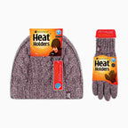 Ladies Fleece Lined Thermal Hat & Gloves Set for Winter