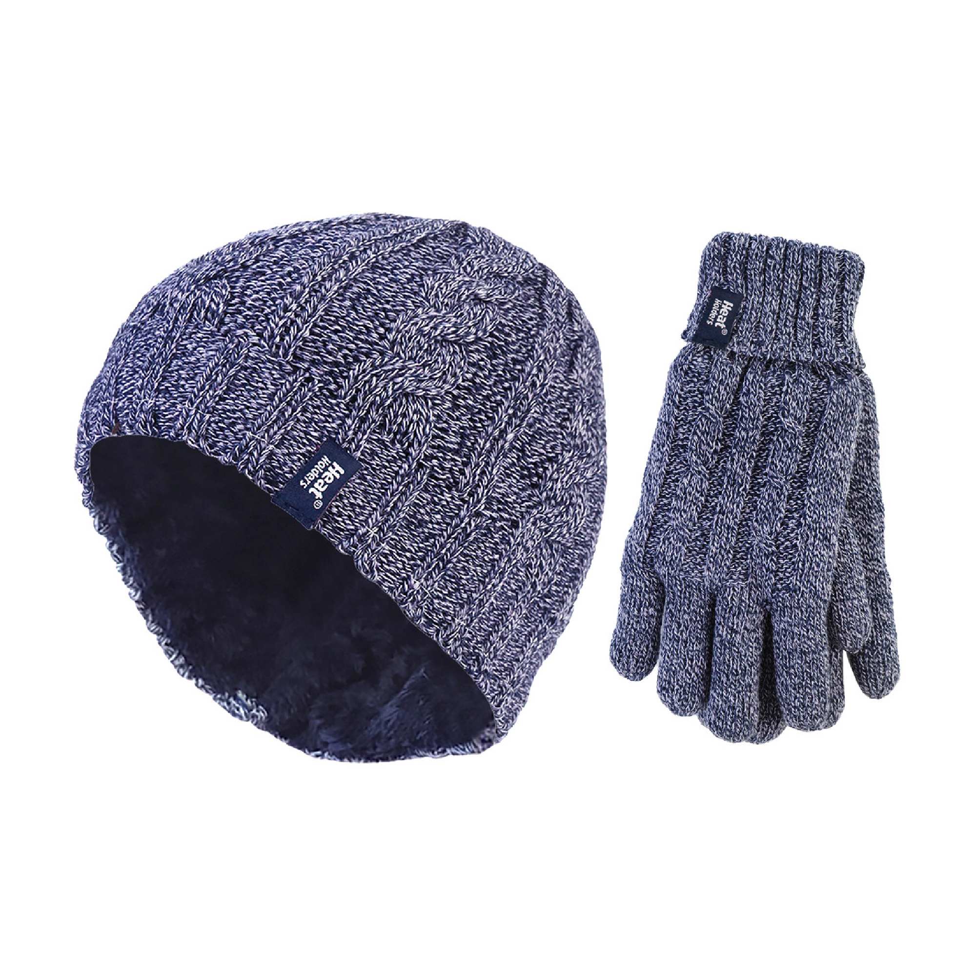 Ladies Fleece Lined Thermal Hat & Gloves Set for Winter
