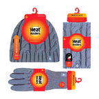 Ladies Fleece Lined Thermal Winter Hat, Neck Warmer & Converter Gloves Set