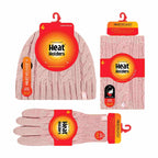 Ladies Fleece Lined Thermal Winter Hat, Neck Warmer & Converter Gloves Set