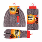 Ladies Fleece Lined Thermal Winter Hat, Neck Warmer & Converter Gloves Set