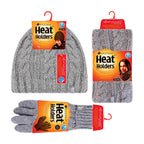 Ladies Fleece Lined Thermal Winter Hat, Neck Warmer & Converter Gloves Set