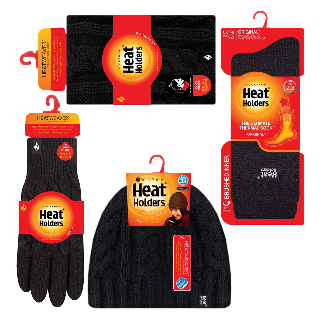 Ladies Winter Thermal Hat, Neck Warmer, Gloves & Socks Set