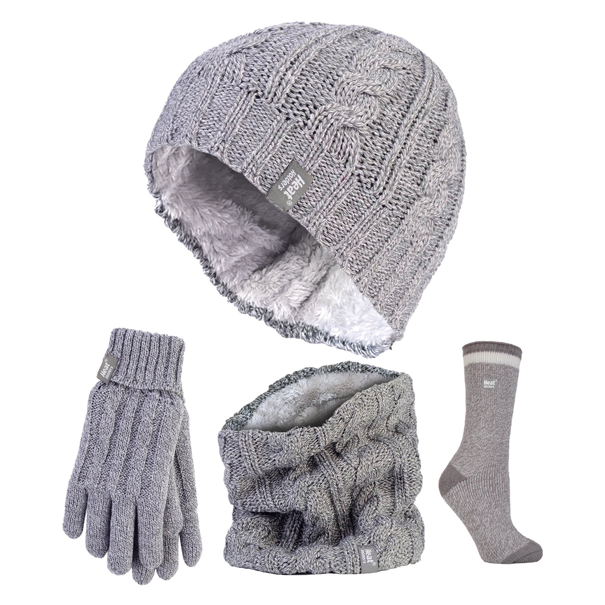 Ladies Winter Thermal Hat, Neck Warmer, Gloves & Socks Set