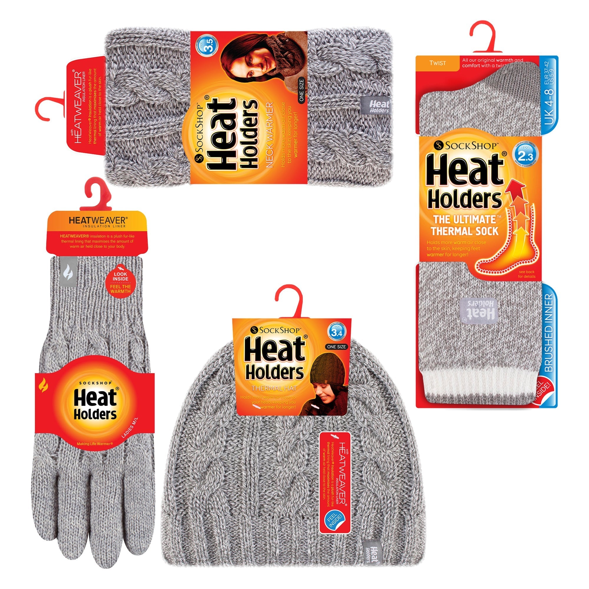 Ladies Winter Thermal Hat, Neck Warmer, Gloves & Socks Set