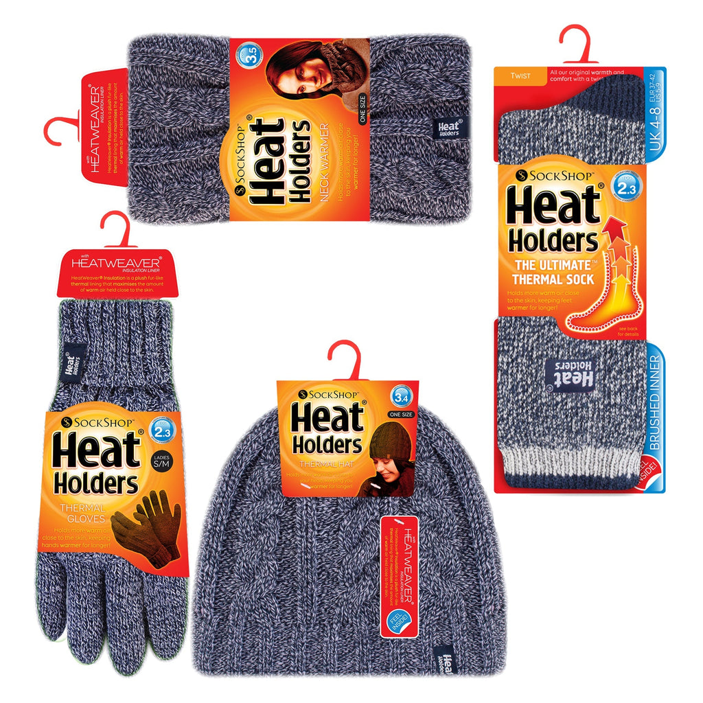 Ladies Winter Thermal Hat, Neck Warmer, Gloves & Socks Set