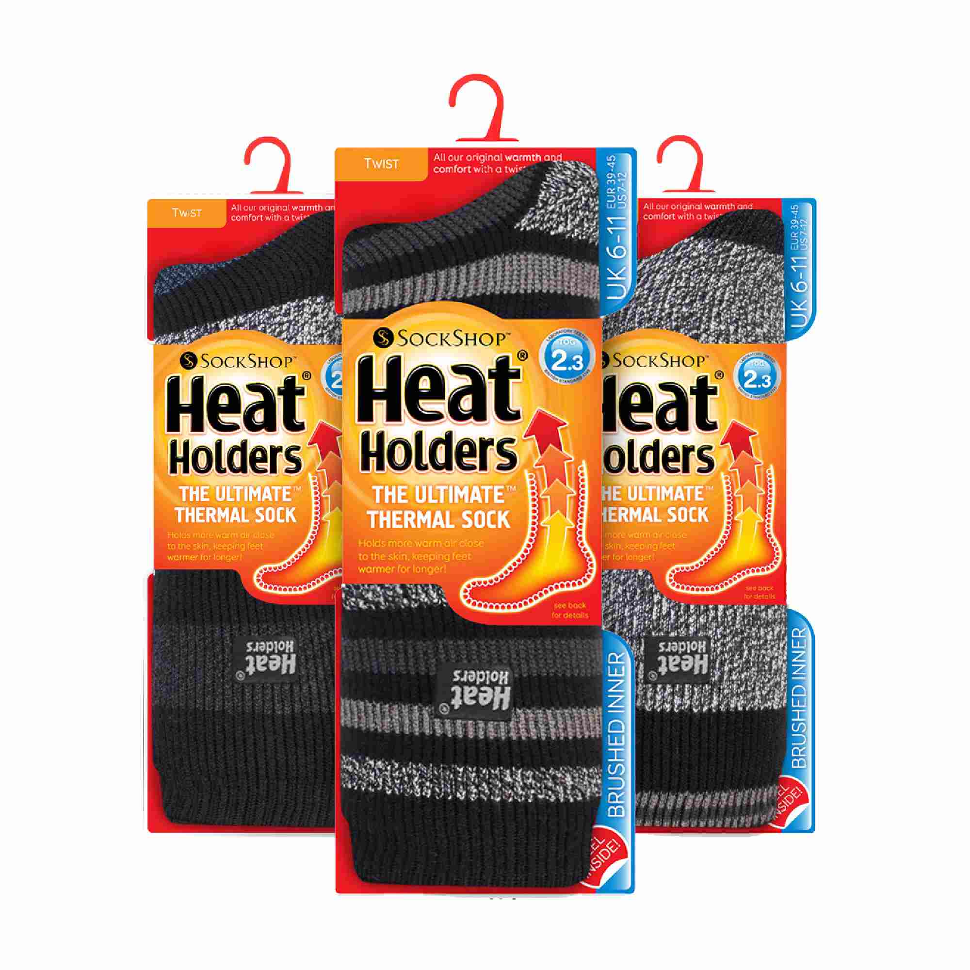 3 Pack Mens Insulated Thermal Socks for Winter