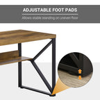 HOMCOM Computer Desk Writing Desk Home Office PC Laptop Workstation with Storage Shelf 120 x 60 x 76cm Black Brown Wood Effect