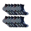 12 Pair Mens Black Low Cut Cycling Socks for Running, Gym & Sport