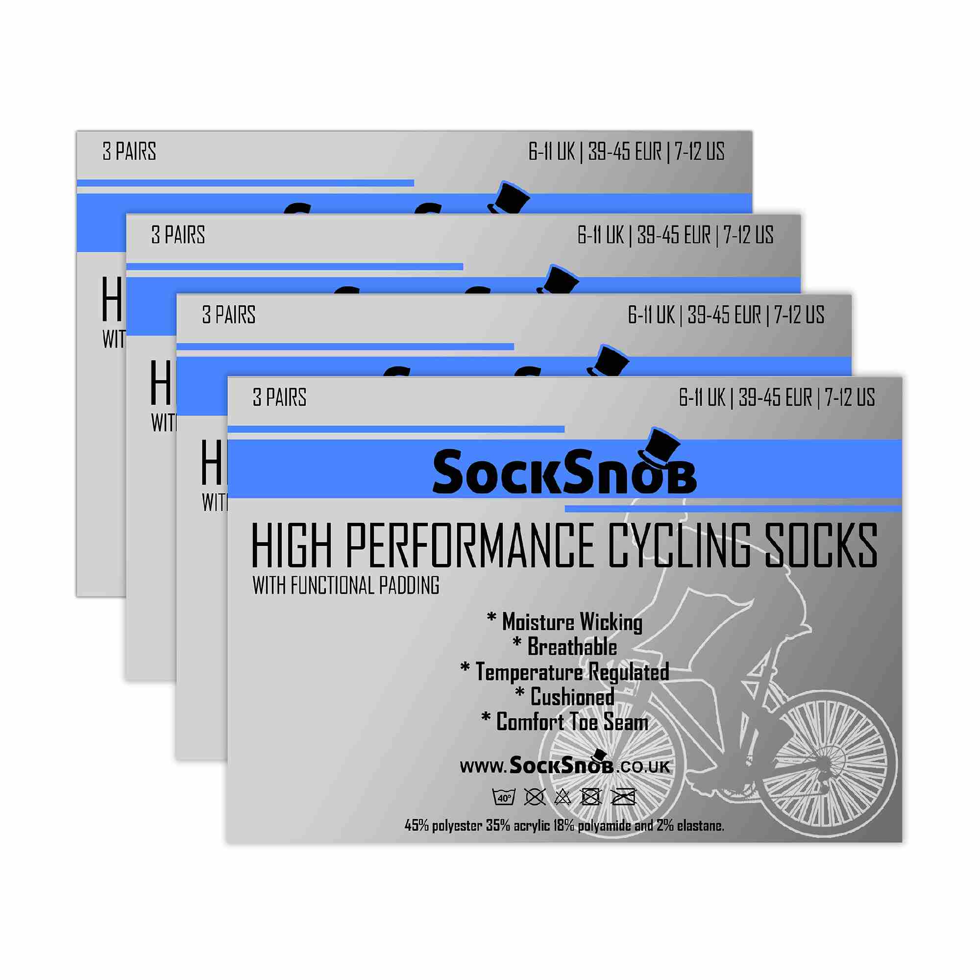 12 Pair Mens Black Low Cut Cycling Socks for Running, Gym & Sport