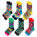 6 Pack Avengers Socks Bundle Novelty Socks | Gift Idea