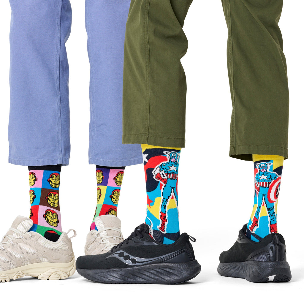 6 Pack Avengers Socks Bundle Novelty Socks | Gift Idea