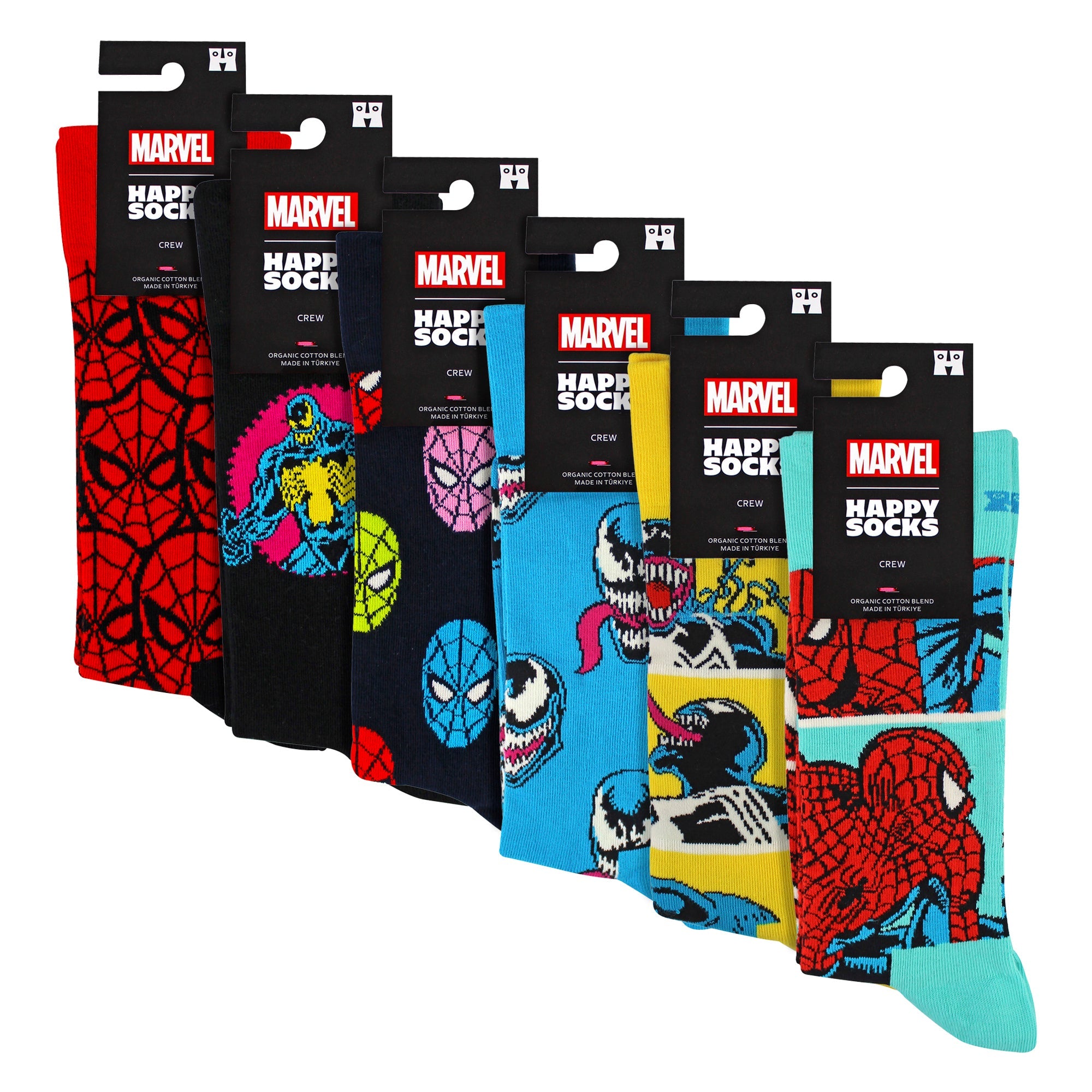 6 Pack Spider-Man Socks Bundle Novelty Socks | Gift Idea