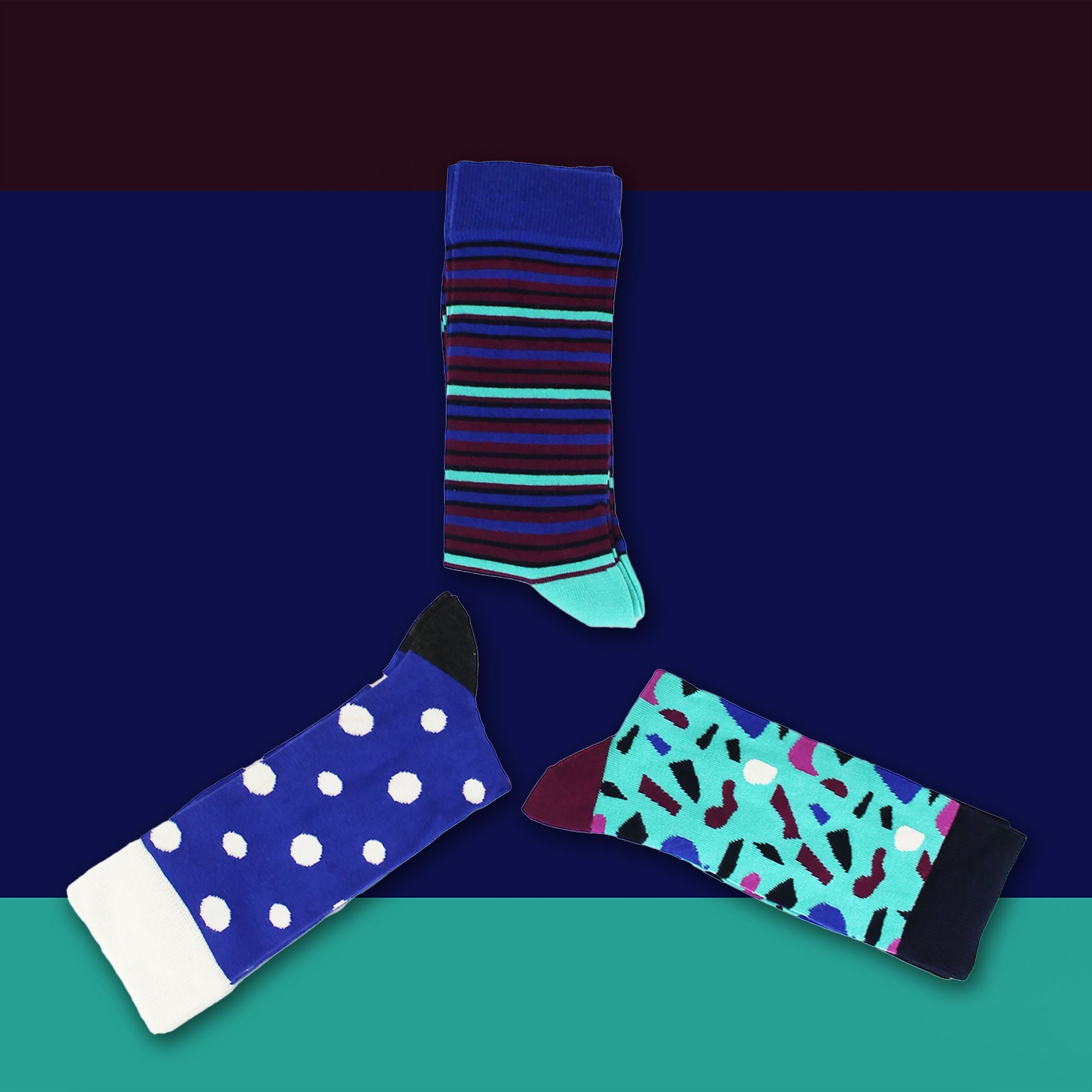 Pack of 3 Striped Dress Mens Socks for a Classic Look | Socks with Stripes