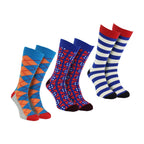 Classic Structure Dress Mens Socks - Pack of 3 Pairs | Fun Socks