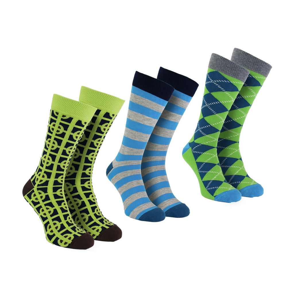 Classic Structure Dress Mens Socks - Pack of 3 Pairs | Fun Socks