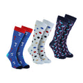 Set of 3 Fun and Stylish Novelty Summer Vibes Dress Mens Socks