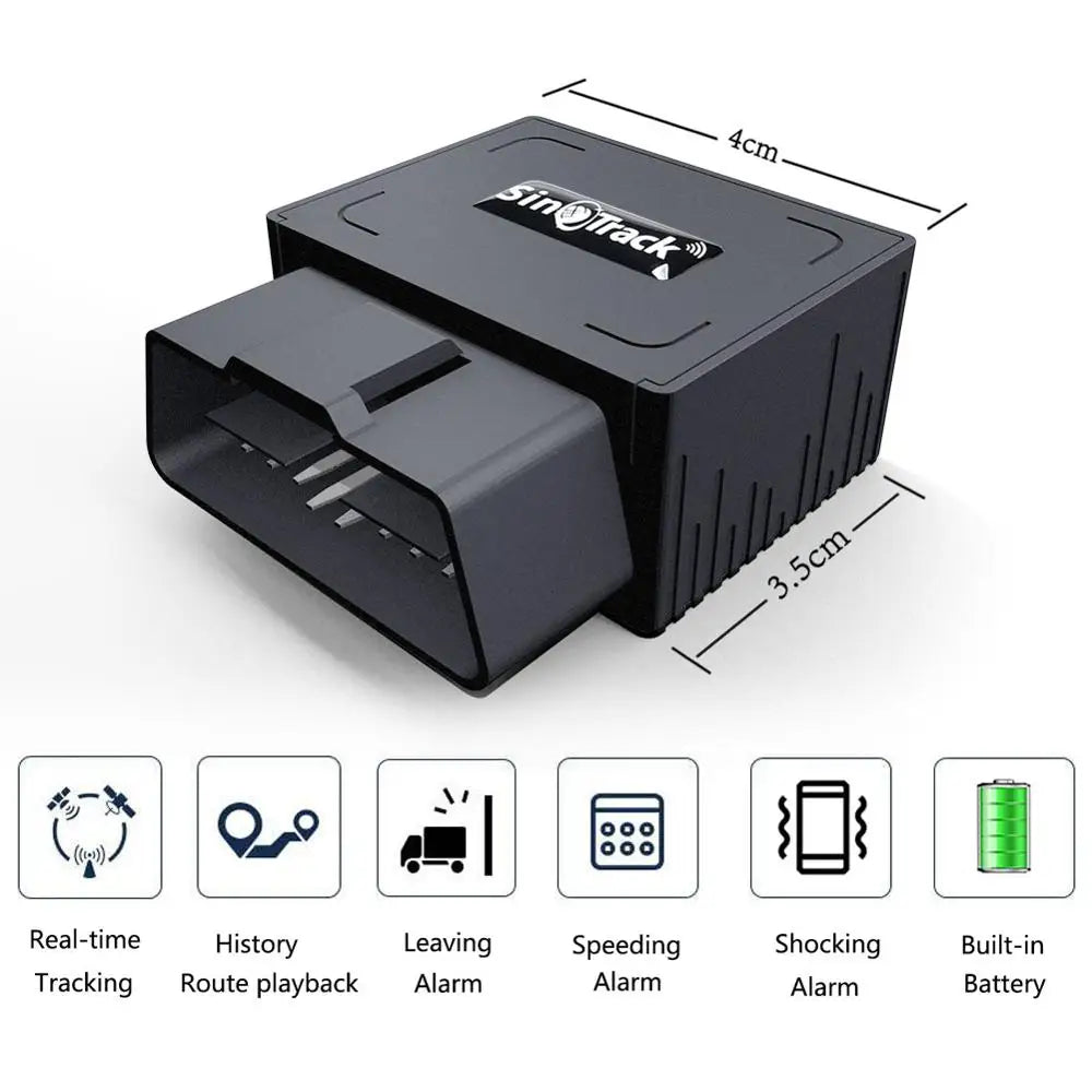 OBD2 GPS Tracker  Plug & Play Car Tracking Device with App (iOS & Android)