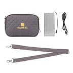 HAWEEL Messenger Shoulder Small Bag Digital Tablet Phone Warmer Storage Bag with Hand Warmer(Grey)
