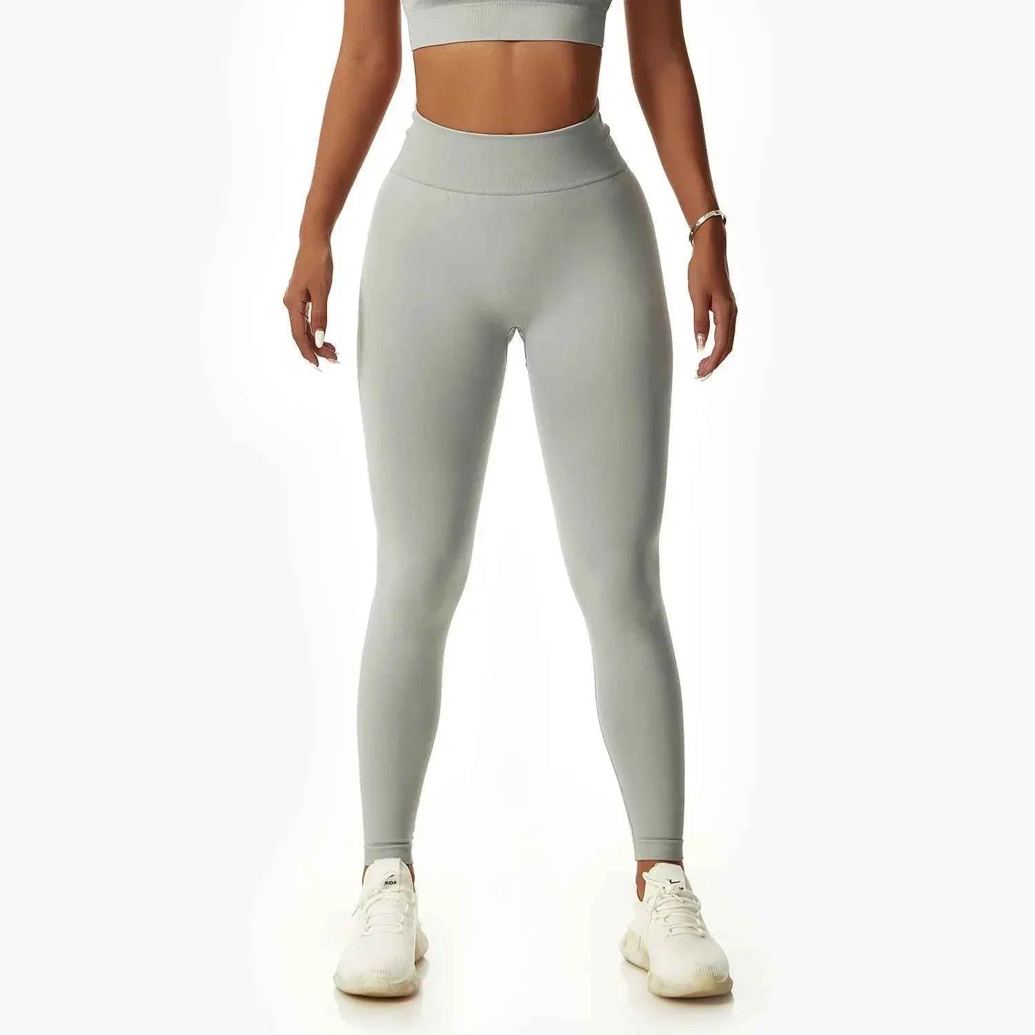 Leggings Yoga Set for Women - Seamless Bra Top and Scrunch Leggings Fitness Sport Suit