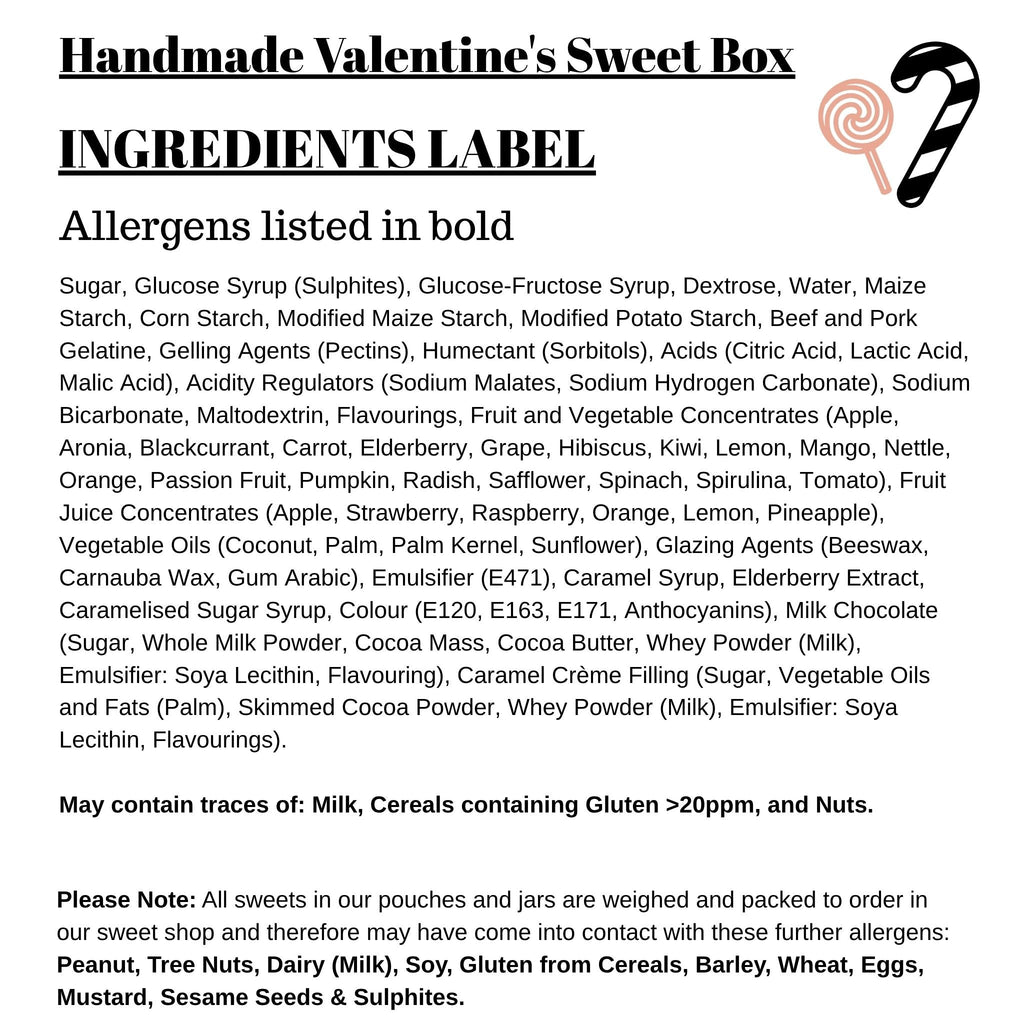 Handmade Valentines Love Sweet Box