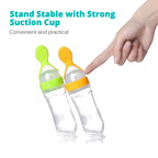 Softuru Baby Feeding Bottle – Silicone Spoon Milk & Cereal Feeder