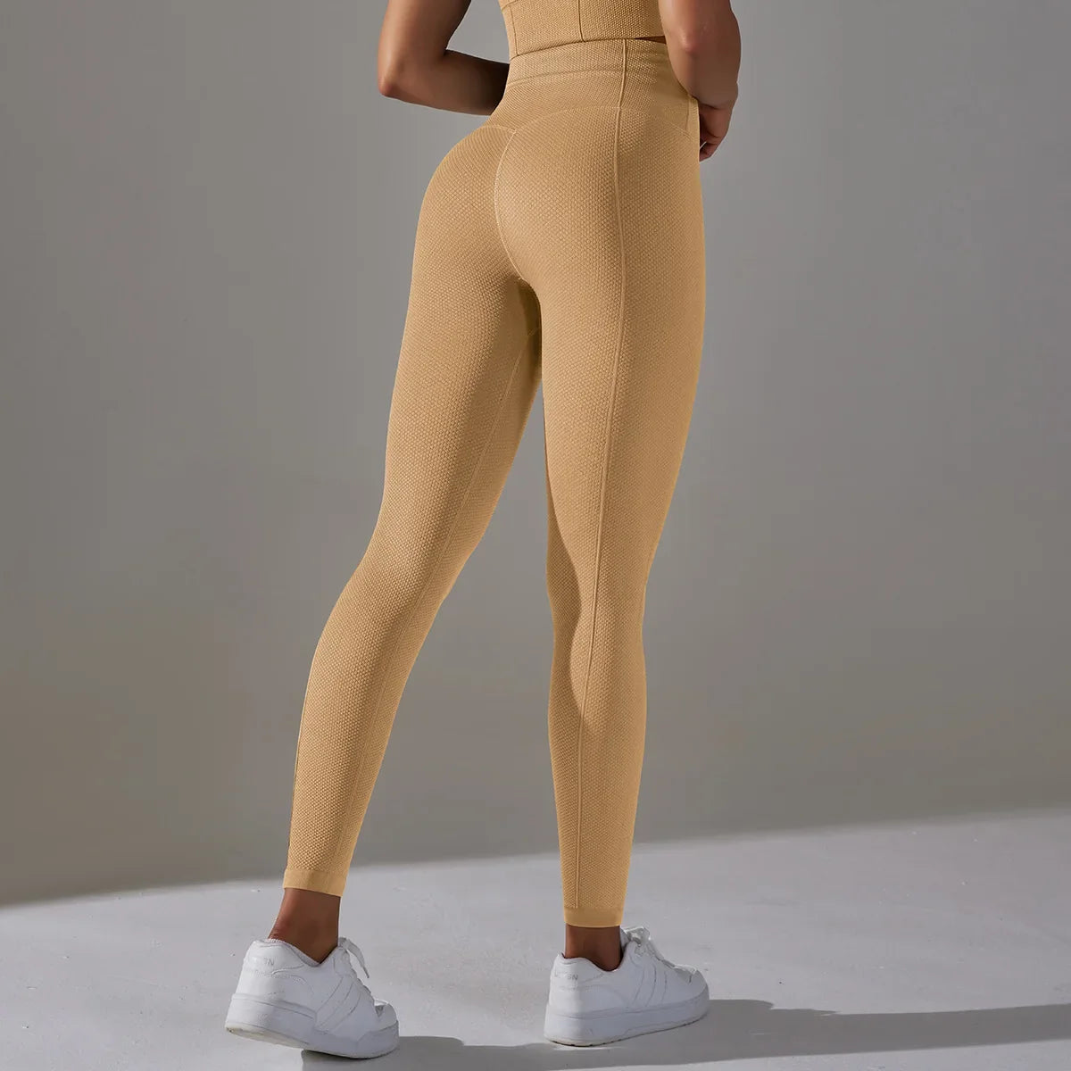 Seamless High-Waist Yoga Leggings for Women – Dot Tummy Control, Non-See-Through Gym Fitness Pants