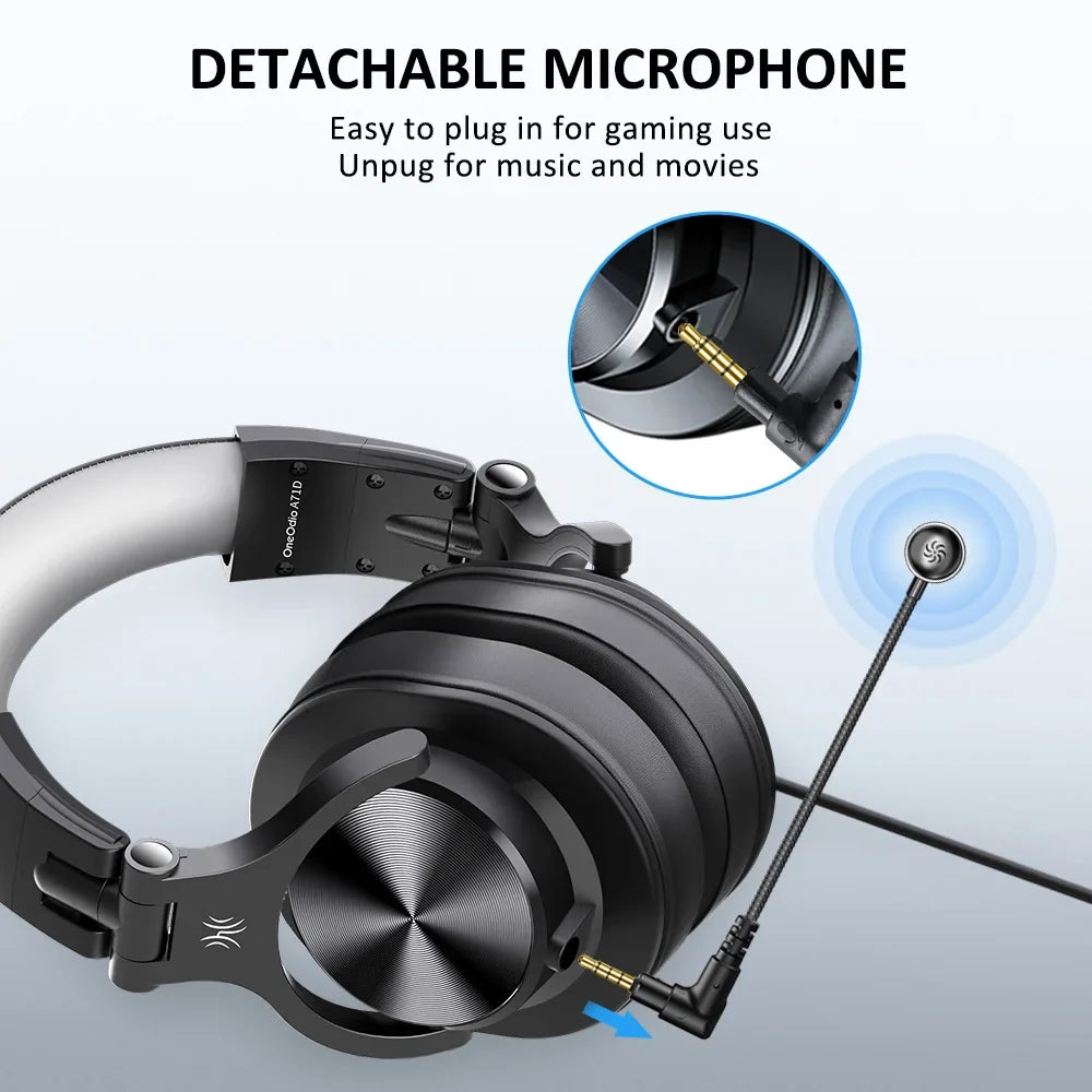Oneodio Wired Gaming Headset Gamer 3.5mm Over-Ear Gaming Headphones With Detachable Microphone For PC Computer PS4 Xbox