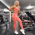 Gym Wear Set Women Sport Custom Fitness Wear High Waist Leggings Bra Clothing Fitness Sexy Yoga Wear Set Clothes