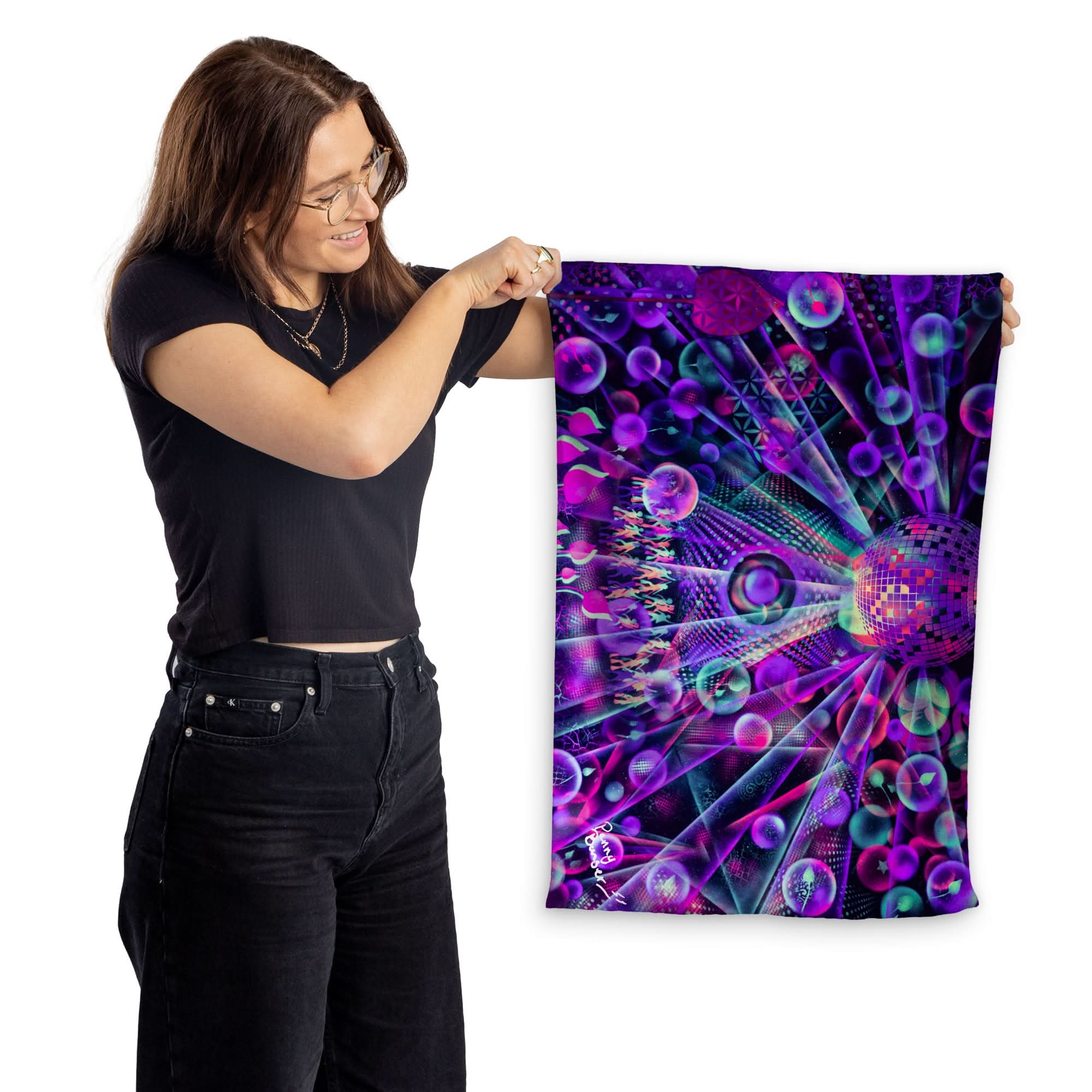 Penny Banger - Disco Rave - Lightweight, Microfibre Tea Towel