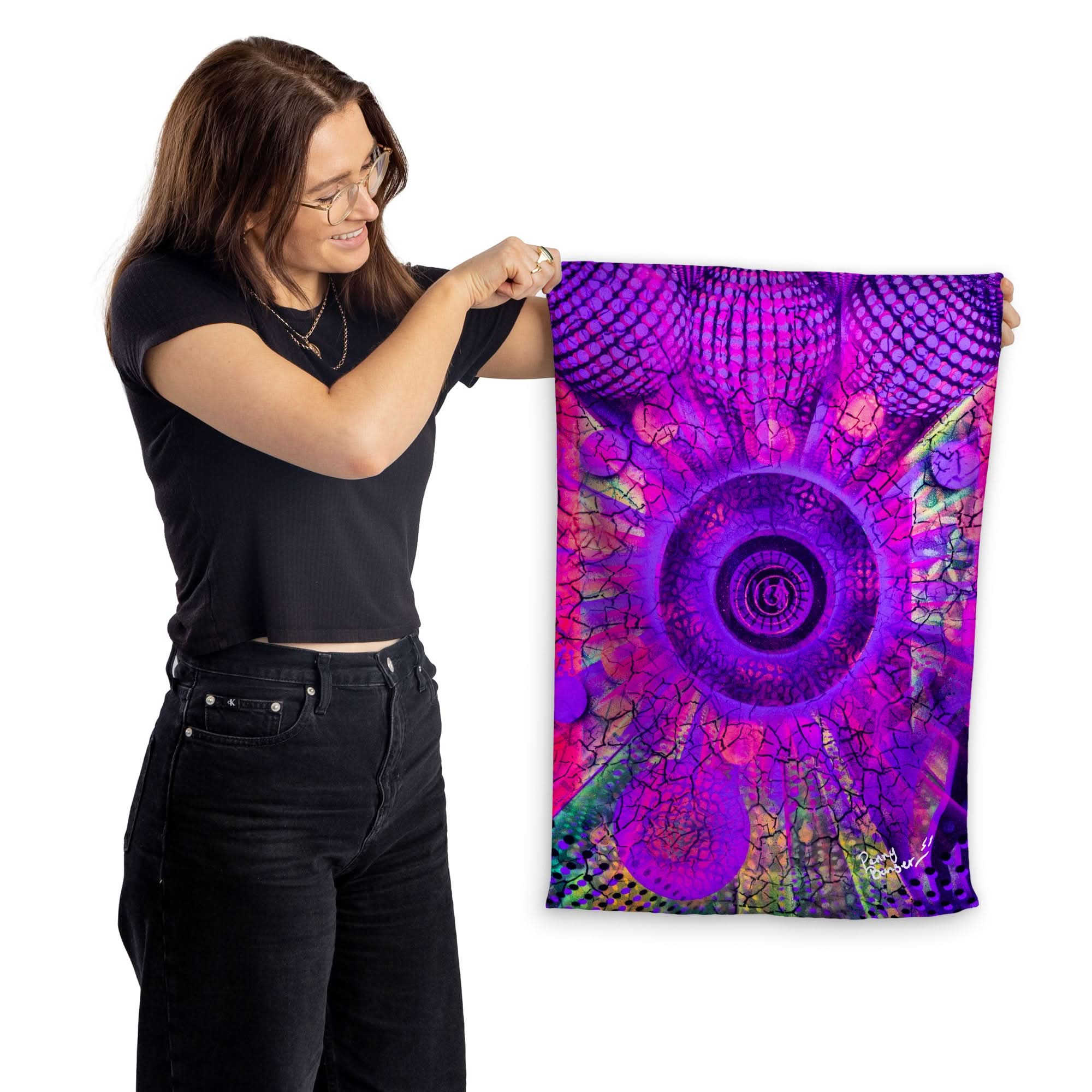 Penny Banger - Trippy Spiral - Lightweight, Microfibre Tea Towel