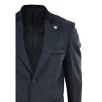Men's 3/4 Long Overcoat Jacket Herringbone Tweed Coat Peaky Blinders