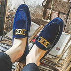 Plus Size 48 Corduroy Material Fashion Men Loafers Shoes Slip On Dress Shoes
