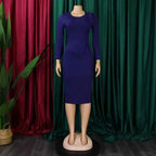 Spring Dresses Women Elegant Slim Long Sleeve Dresses For Women Clothing Office Dress For Women