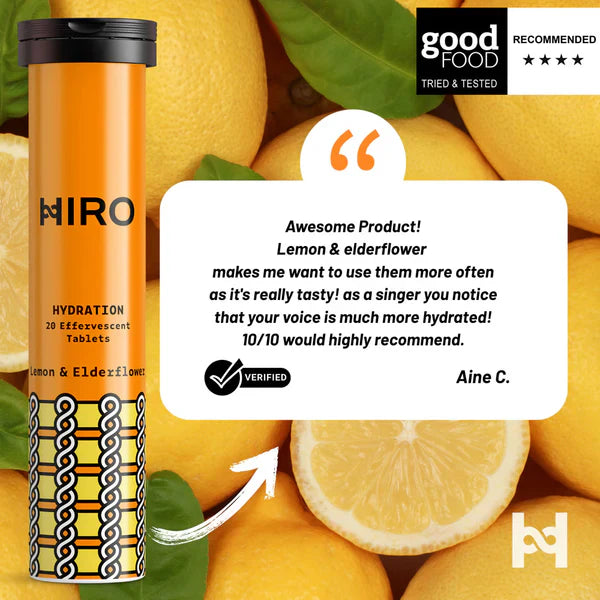 HIRO Hydration Tablets (Lemon & Elderflower) Multipack