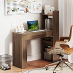 Home Office Desk with Bookshelf 110 CM Study Writing Table-Oak